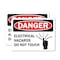 Signmission Electrical Hazards Do Not Touch Danger Sign, Plastic, 10in W x 7in L, 2PK OS-2PACK-DS-P-710-L-19342 - alternate 1